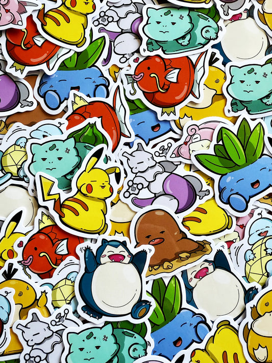 Pack Chubby-mon : 10 stickers