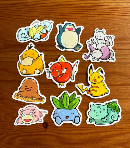 Pack Chubby-mon : 10 stickers