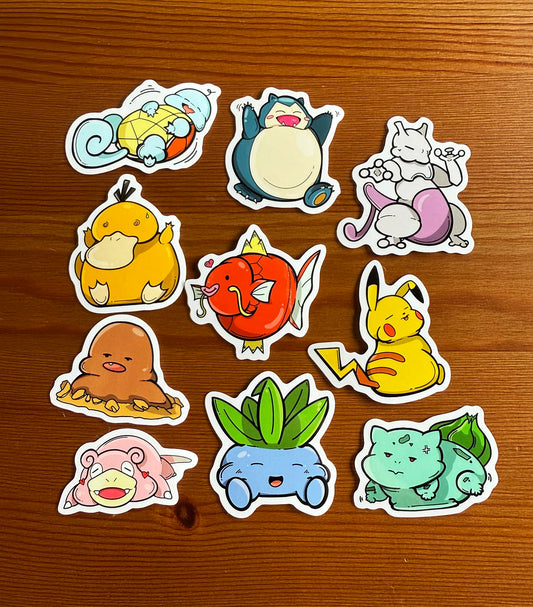 Pack Chubby-mon : 10 stickers